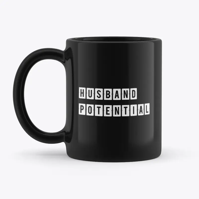 Husband Potential Black Mug